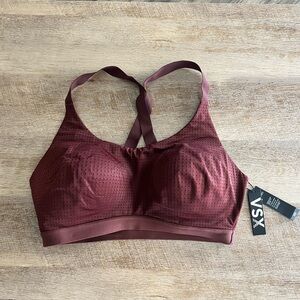 Victoria’s Secret VSX Burgundy Sports Bra 36D – Medium Support, NWT